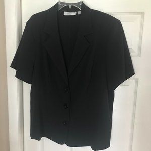 SAG HARBOR:  BLACK  SHORT SLEEVE SUIT JACKET SIZE 18X